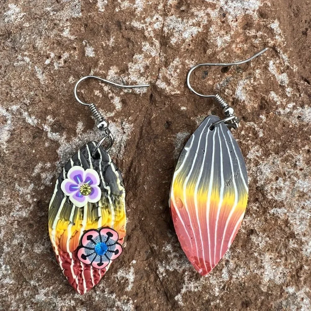 Handcrafted polymer clay earrings